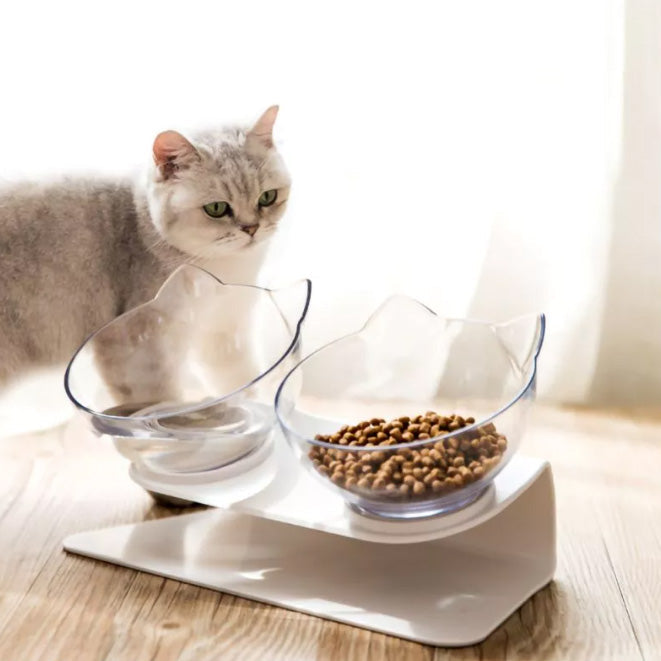 Chic Katzen-Essschalen: Ergonomisches Design & Transparenter Stil