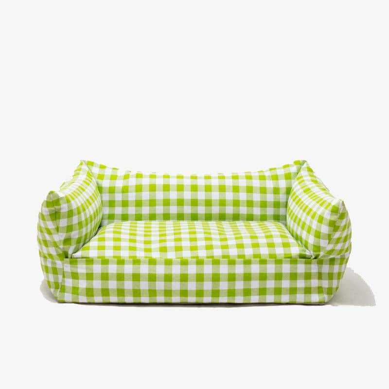 Grün-Kariertes Kühlsofa