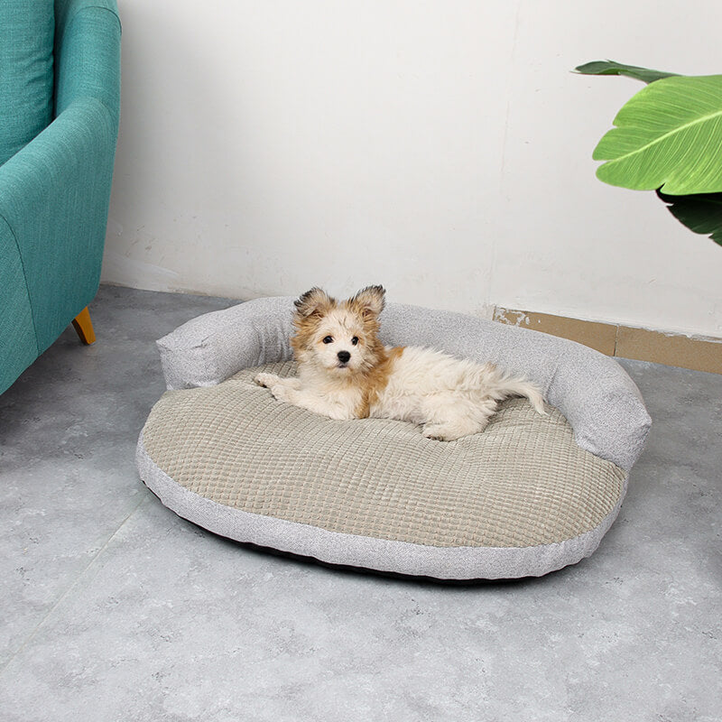 Mais-Fleece Hundesofa Braun