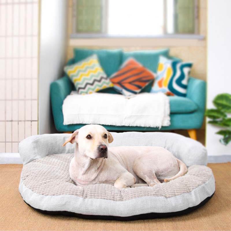 Mais-Fleece Hundesofa Braun