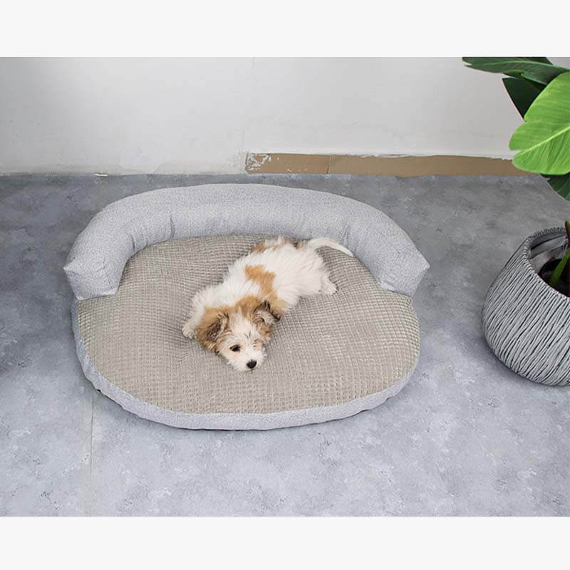 Mais-Fleece Hundesofa Braun