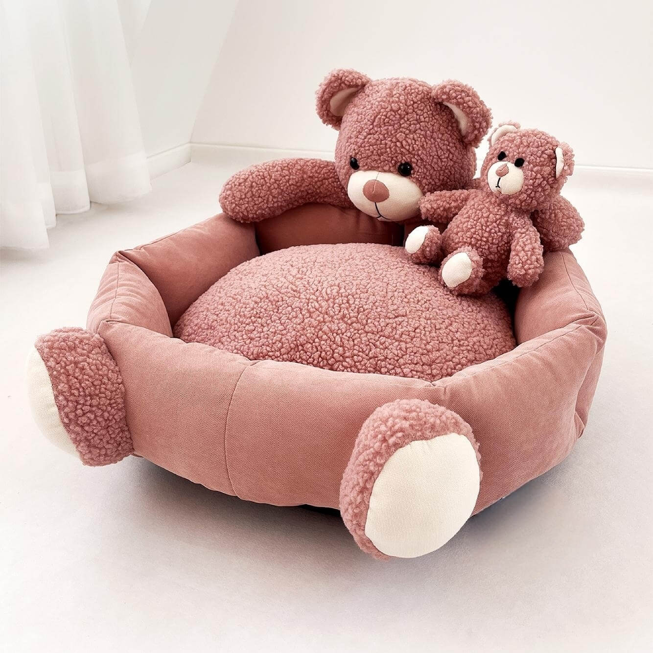 Teddybär Haustierbett Rosa