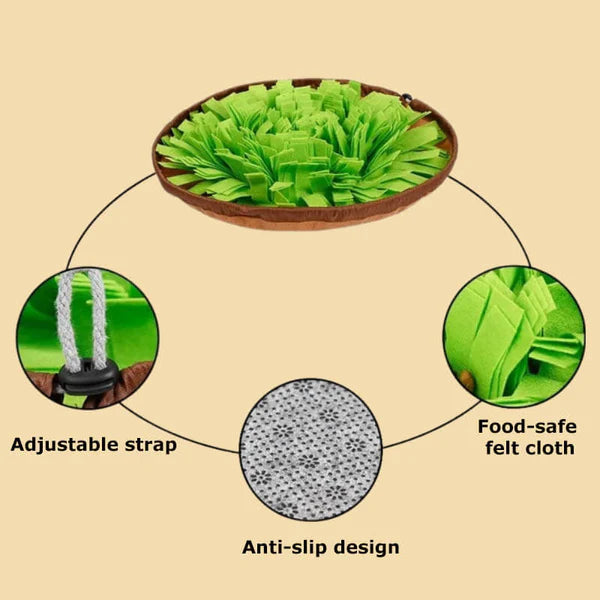 Gehirn-Aktivierende Schnüffelmatte: Spaßiger Langsamfresser & Suchspiel für Hunde