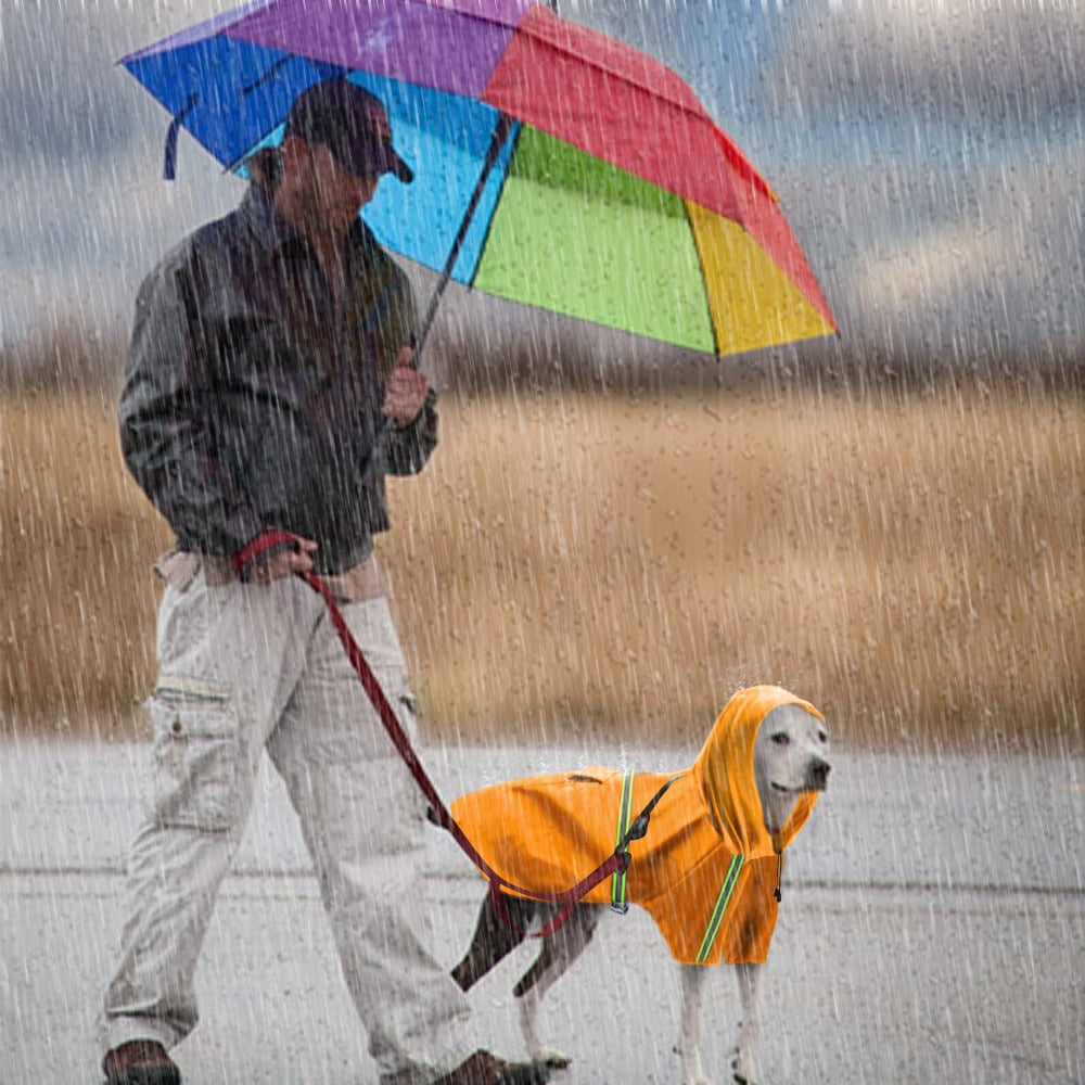 SicherheitsReflex - Blauer Hundeponcho Deluxe