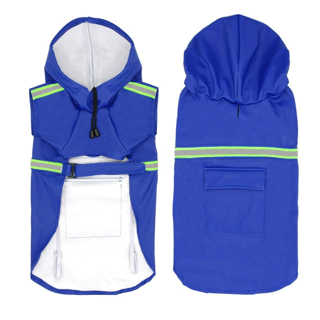 SicherheitsReflex - Blauer Hundeponcho Deluxe