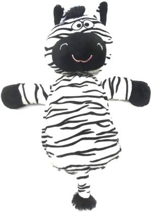 Tweety Soft Toys Figur Hundespielzeug Weiß Zebra-Print Quietschendes Plüsch-Stofftier für Haustiere (Weiß, Braun)