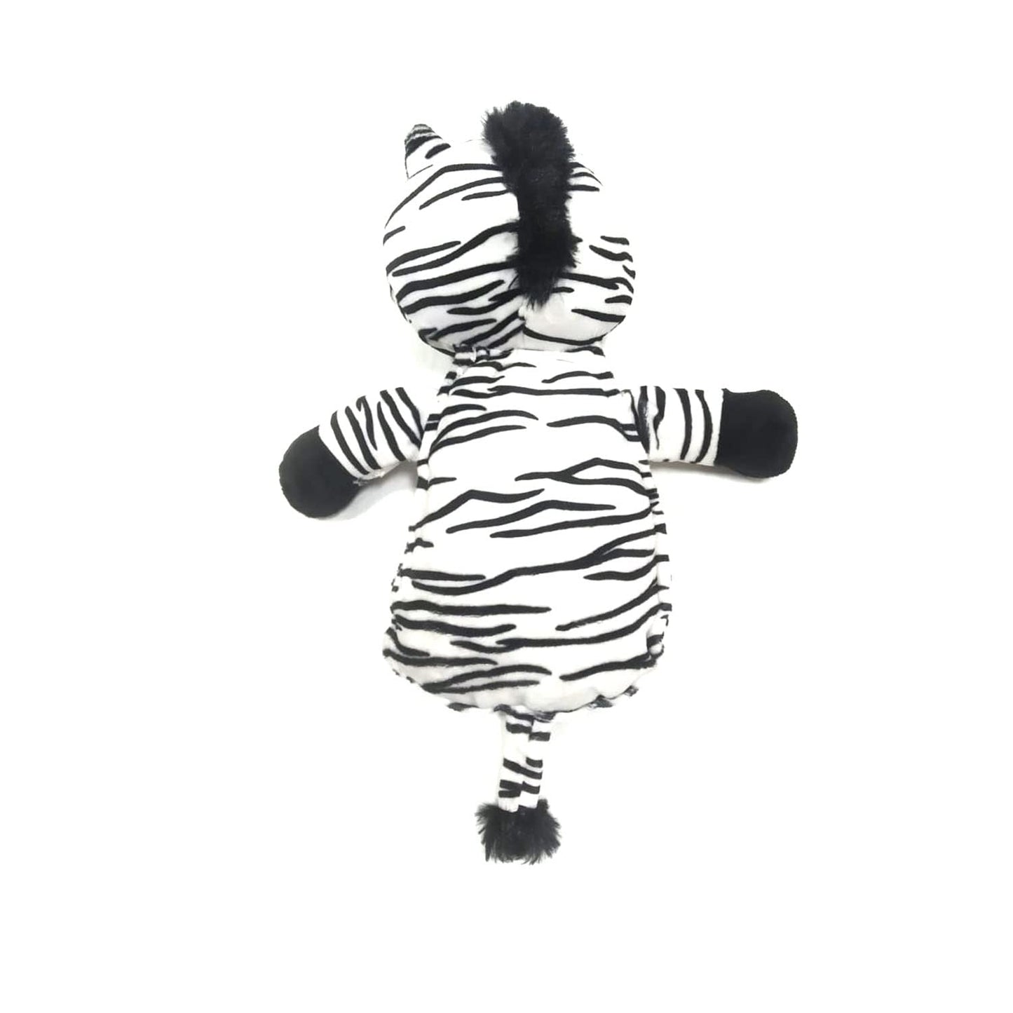 Tweety Soft Toys Figur Hundespielzeug Weiß Zebra-Print Quietschendes Plüsch-Stofftier für Haustiere (Weiß, Braun)