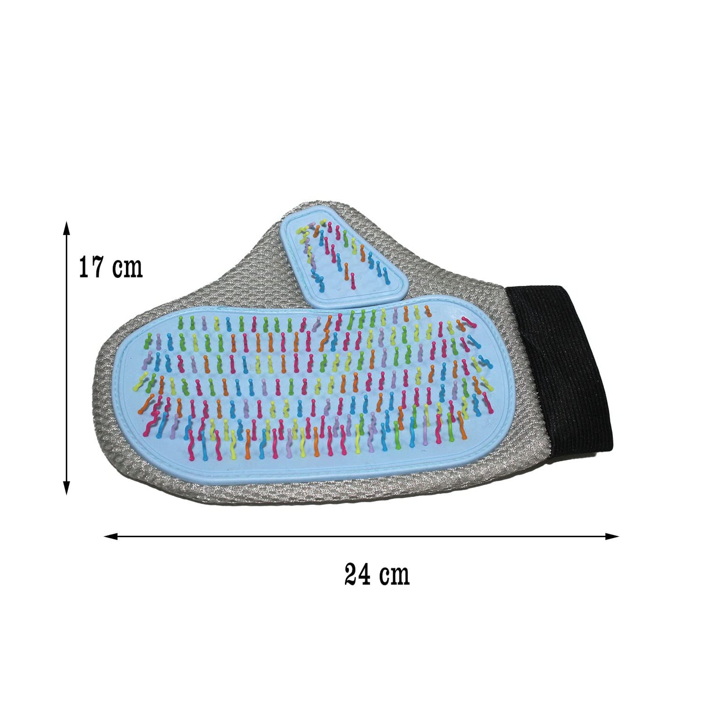 Fellpflegehandschuhe, Fellentferner-Handschuh für Haustiere (Himmelblau, Rosa)