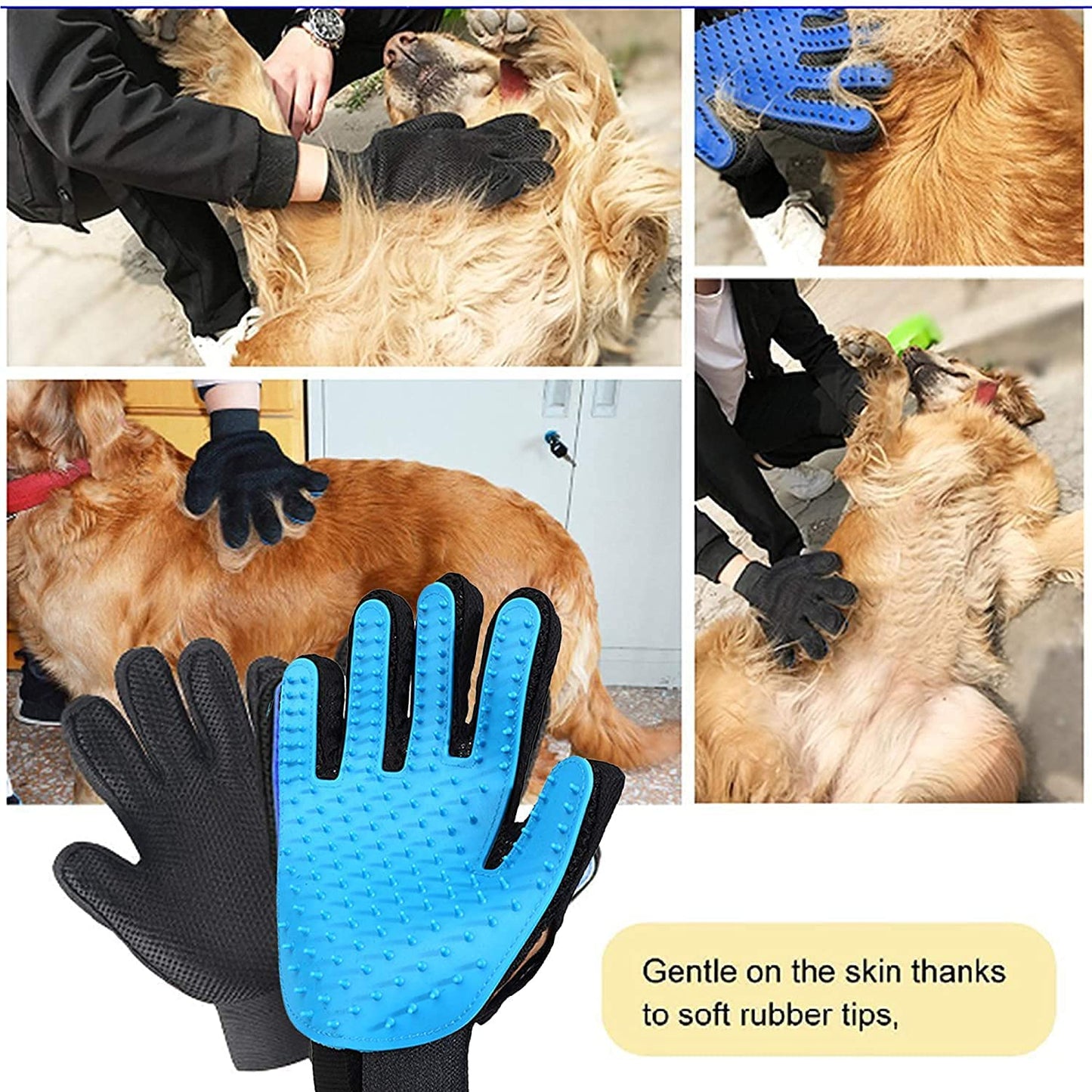 Handschuh mit professionellem Edelstahl-Werkzeug Nagelknipser und Feile für Katzen und Hunde.