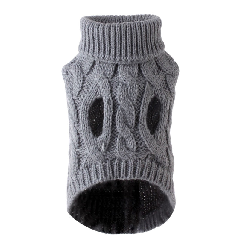 Warmer, kuscheliger Winter-Pullover mit Rollkragen - Hundebekleidung für kleine bis mittlere Rassen - flauschige Weste, weicher Mantel und wärmende Jacke in Einem